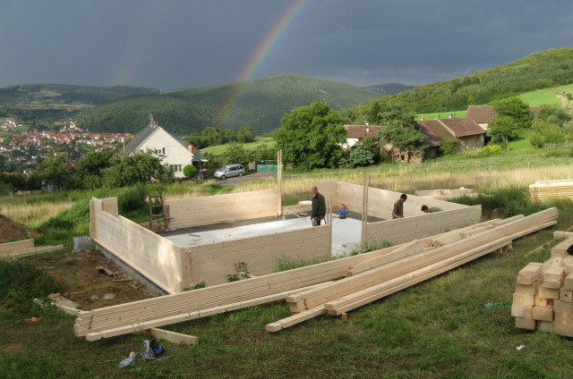 Podkrovní srubový dům Beroun