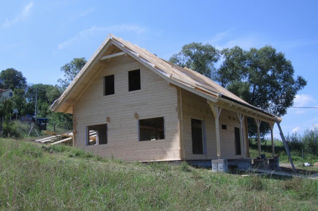 Podkrovní srubový dům Beroun