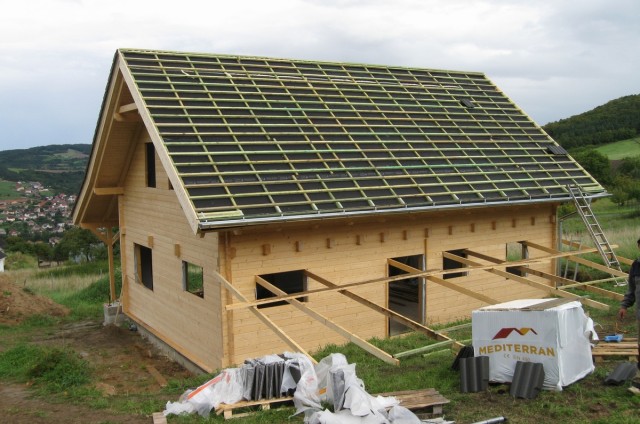 Podkrovní srubový dům Beroun