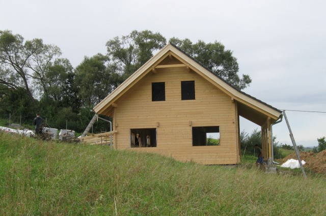 Podkrovní srubový dům Beroun