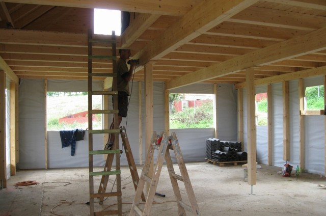 Podkrovní srubový dům Beroun