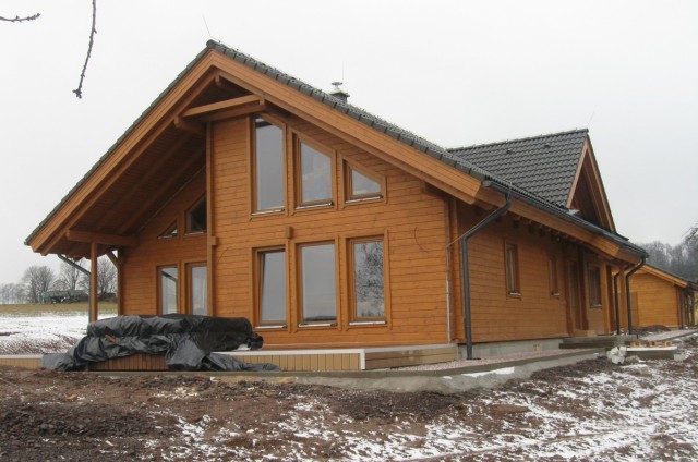 Terasa srubového domu