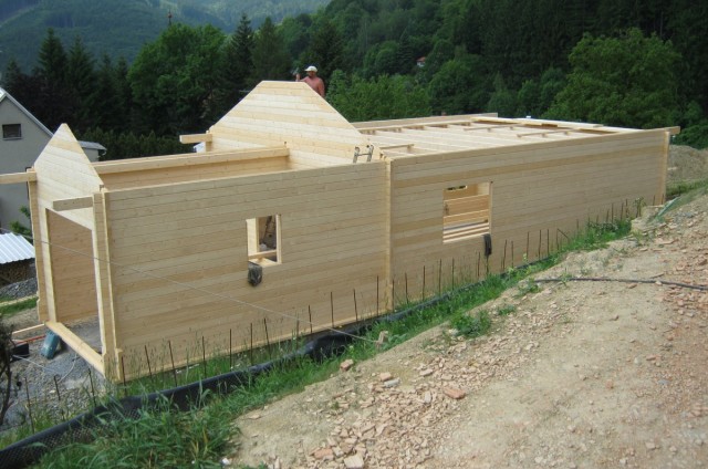 Přízemní dřevostavba Bystřice pod Hostýnem