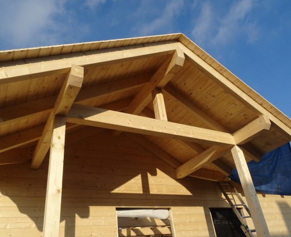 Zateplení střechy srubového domu