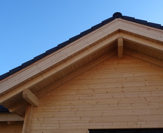 Detail srubového domu