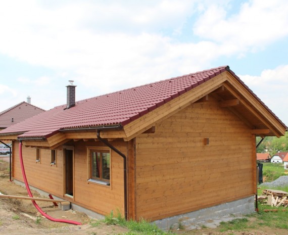 Zadní pohled na srub