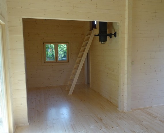 Obývací místnost srubu