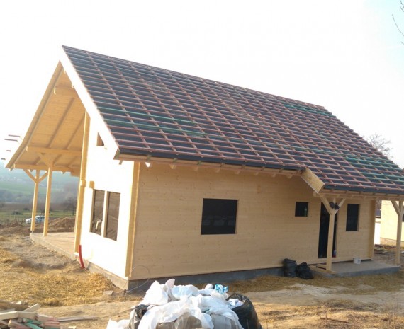 Zateplená střecha srubu