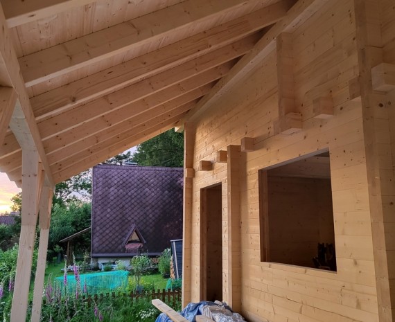 Budoucí terasa srubu