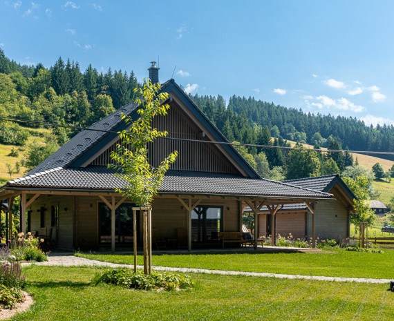 Přední terasa roubenky